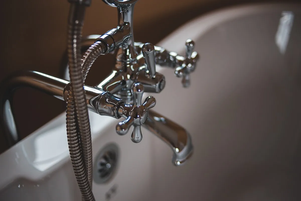 Professional plumbing work close-up